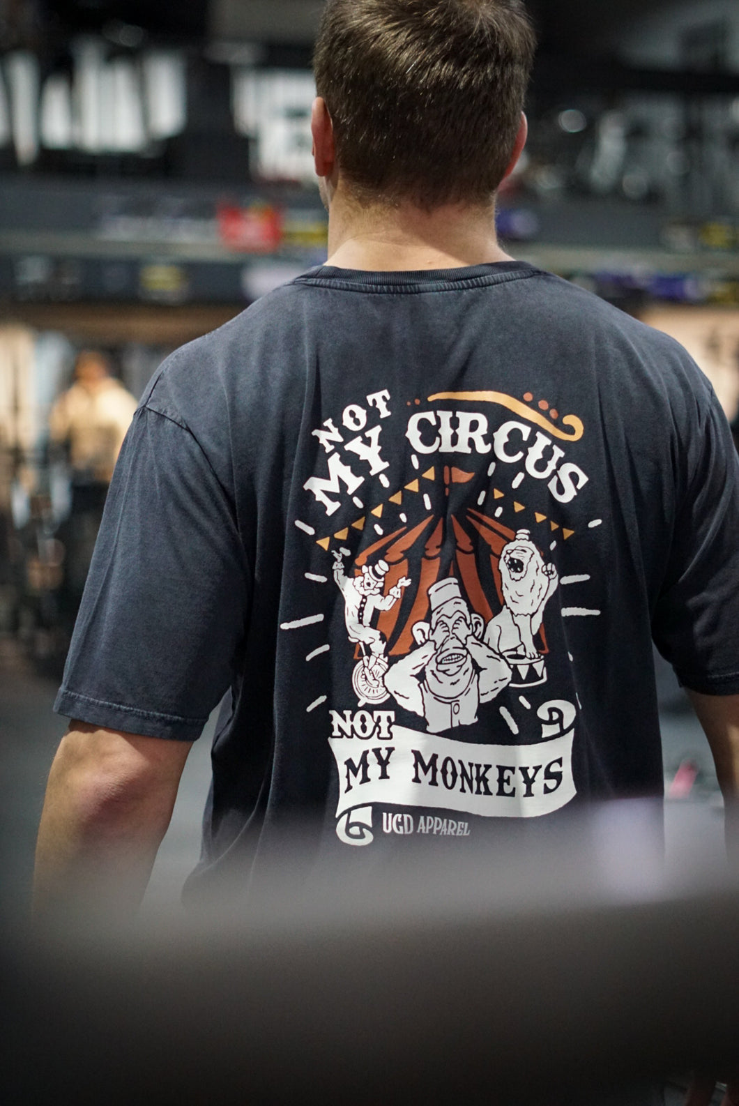 UGD Apparel 'NOT MY CIRCUS' Unisex Heavy Blend Oversize Tee Charcoal