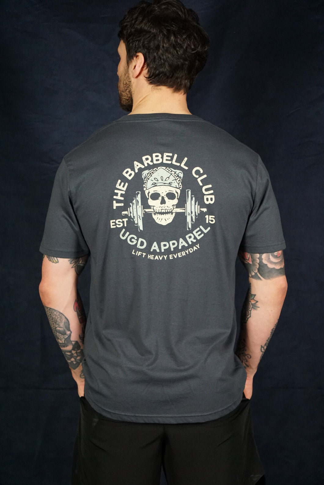 UGD Apparel 'BARBELL CLUB' Unisex Training Tee Ink Grey